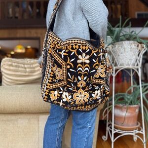 Free People Vic Velvet Slouchy Bag